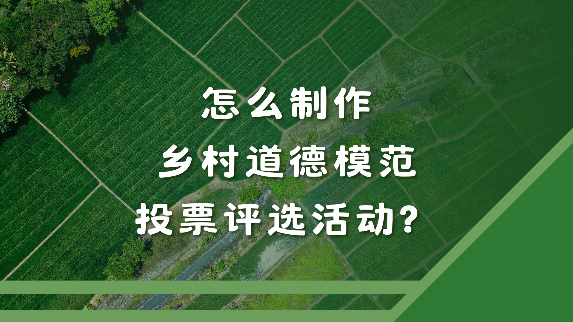 怎么制作乡村道德模范投票评选活动？